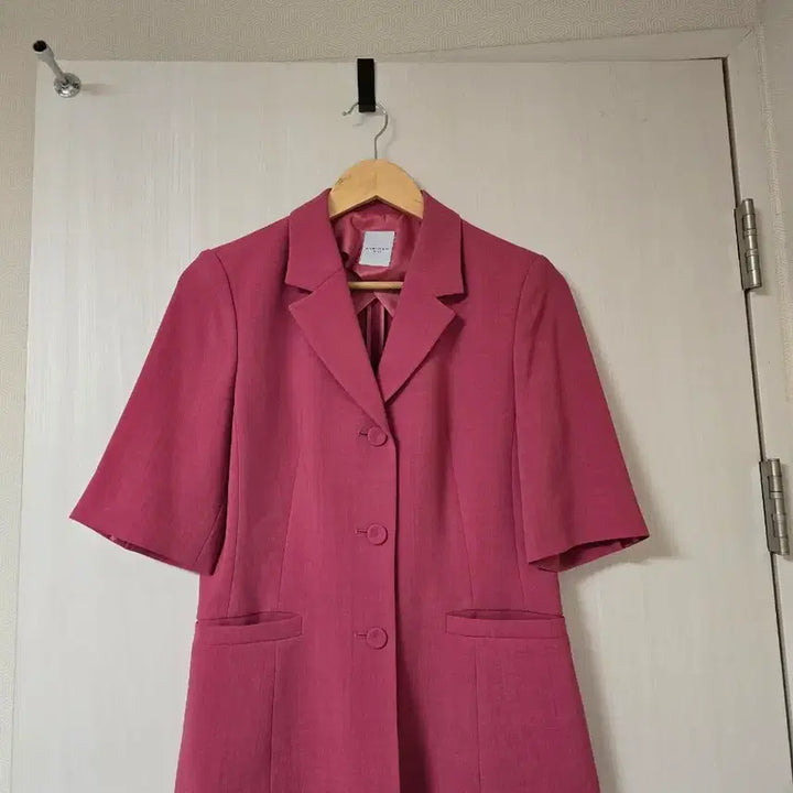 [BUNJANG] Minimum Premium Line Pink Linen Jacket / 새)신상 미니멈 프리미엄라인 핑크반팔자켓