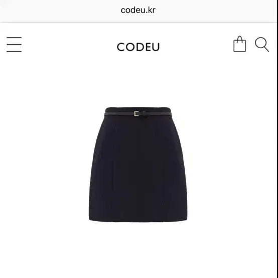 [BUNJANG] Code:U Roa Belt Skirt (S) / 코드유 로아벨트스커트s 벨트포함