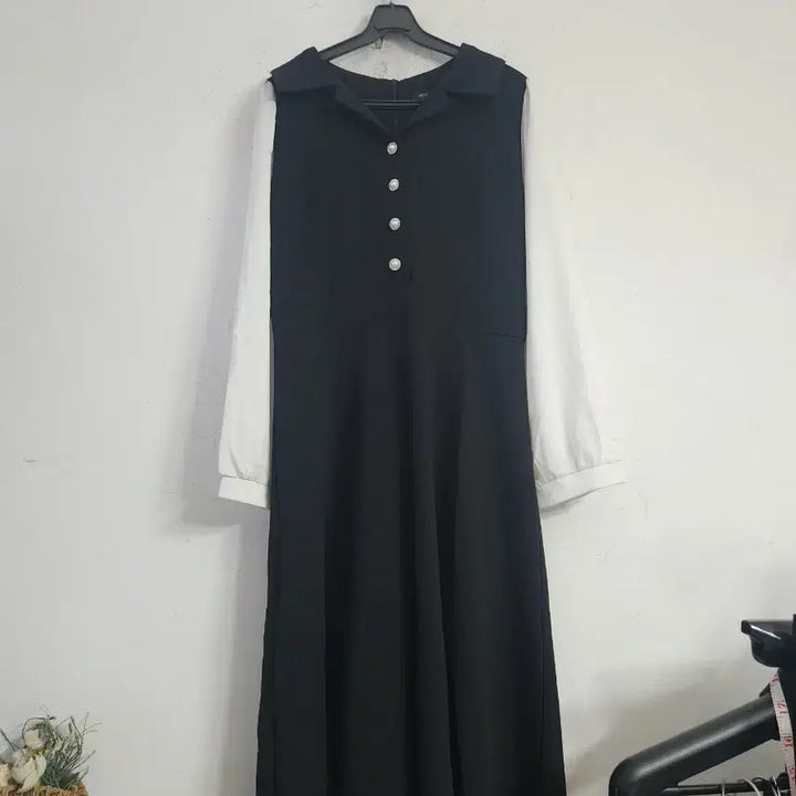 [BUNJANG] Black and White Long Dress / 블랙 앤 화이트 롱 원피스66
