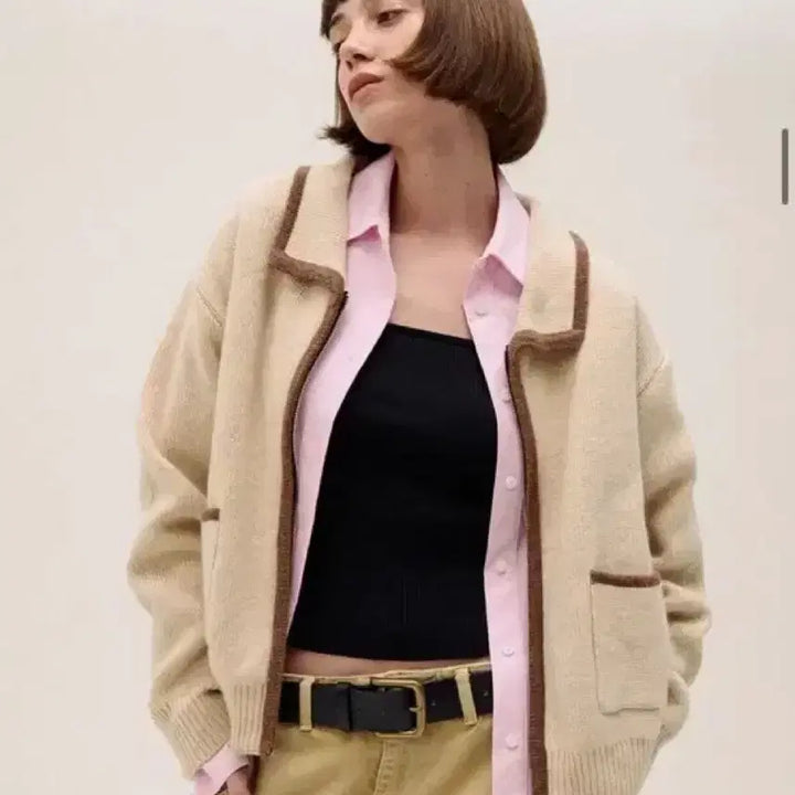 [BUNJANG] Hakeesh Zip-Up Cardigan Oatmeal / 하케쉬 집업 가디건