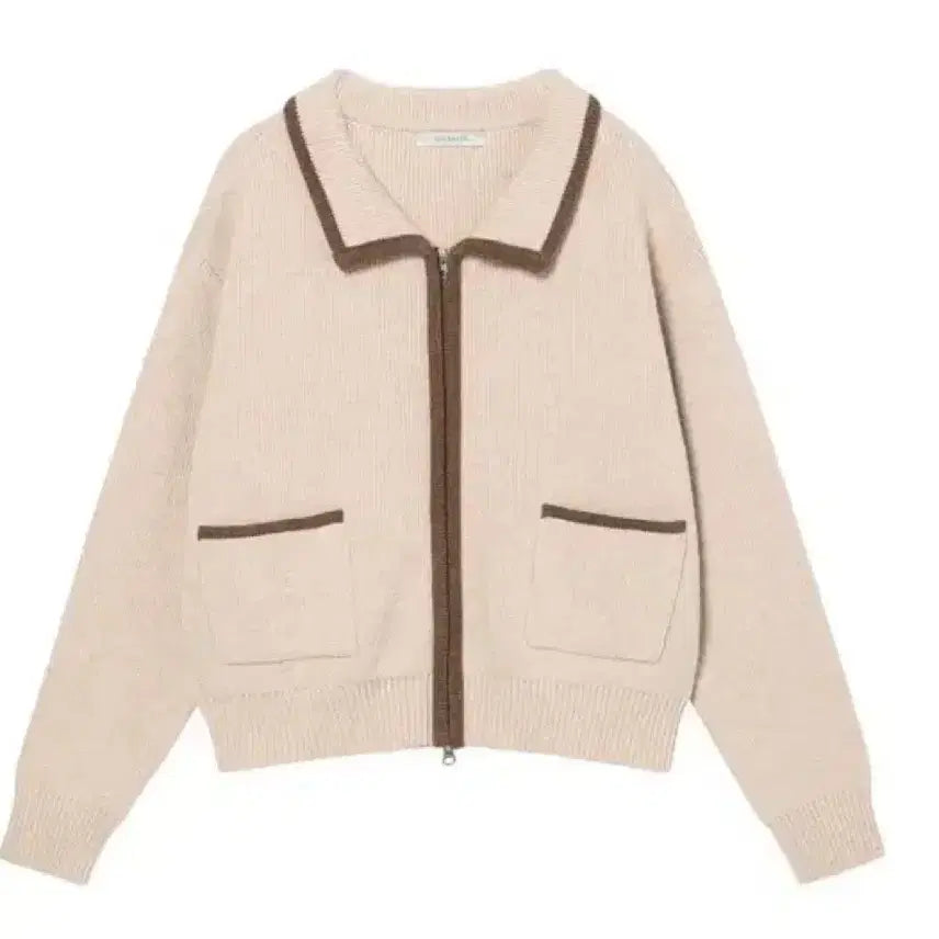 [BUNJANG] Hakeesh Zip-Up Cardigan Oatmeal / 하케쉬 집업 가디건