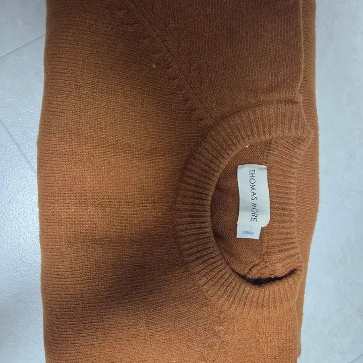 [BUNJANG] Thomas More SW1403 Lambswool Round Knit Sweater / 토마스모어 sw1403 램스울 라운드 니트 피칸 L