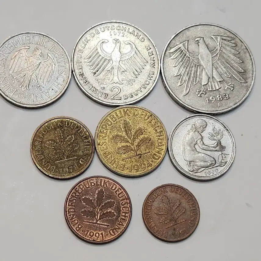 [BUNJANG] German Mark Coins Bundle Set / 독일 마르크 주화 8점 일괄