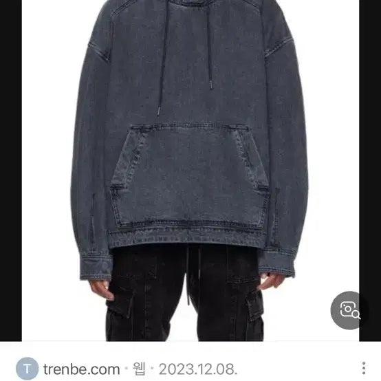 [BUNJANG] Juun.J Denim Hoodie L Size / 준지 데님후드 L size