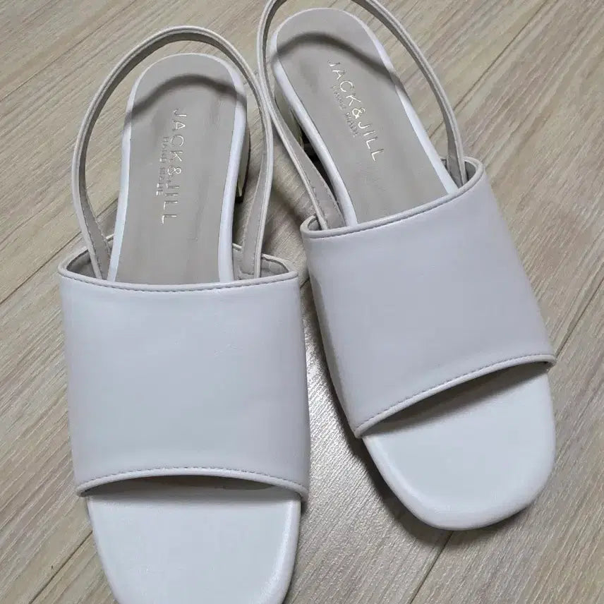 [BUNJANG] Jack&amp;Jill White Slingback Sandals / 잭앤질 화이트 샌들 슬링백
