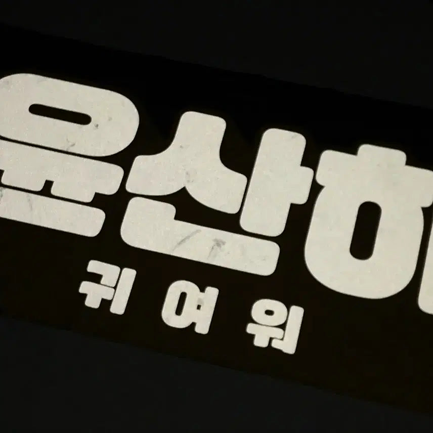 [BUNJANG] Yoon San-ha Reflective Slogan / 윤산하 반사슬로건 양도