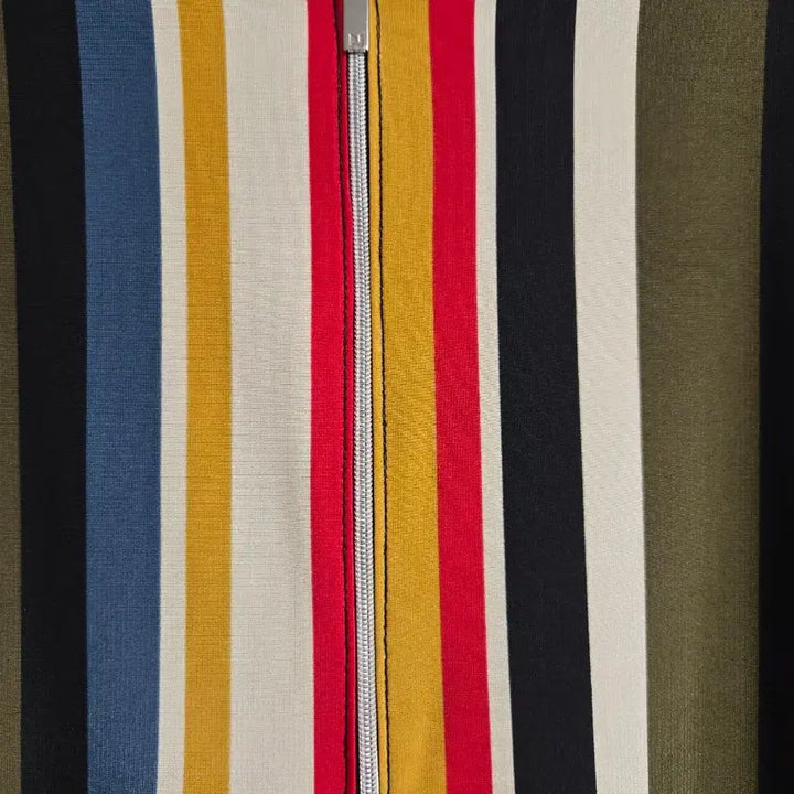 [BUNJANG] Color Stripe Long Blouse - M Size / 컬러 스트라이프 롱 블라우스 M 새상품