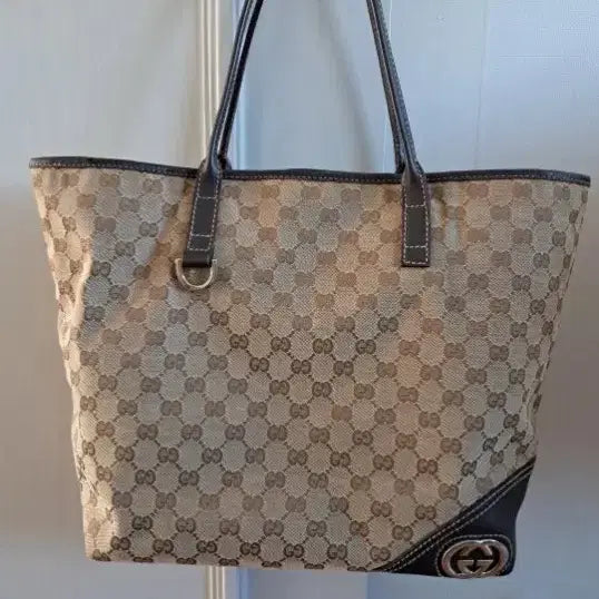 [BUNJANG] Gucci GG Logo Canvas Tote/Shoulder Bag / 구찌 GG 로고 캔버스 토트/숄더백