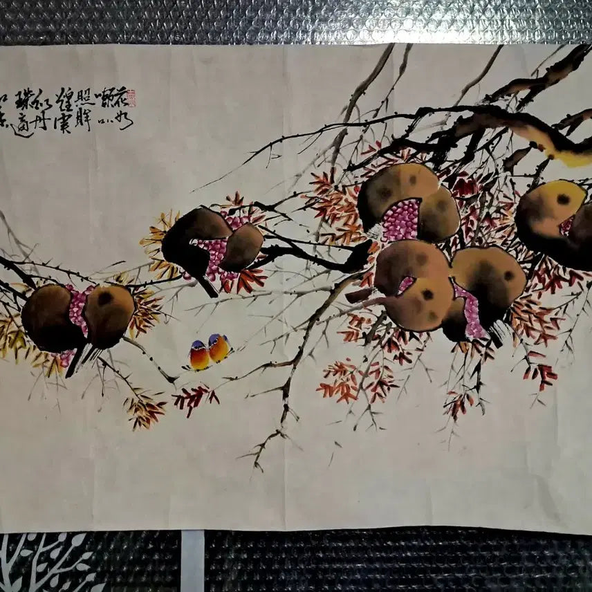 [BUNJANG] Korean Painting Pomegranate / 동양화 석류 그림