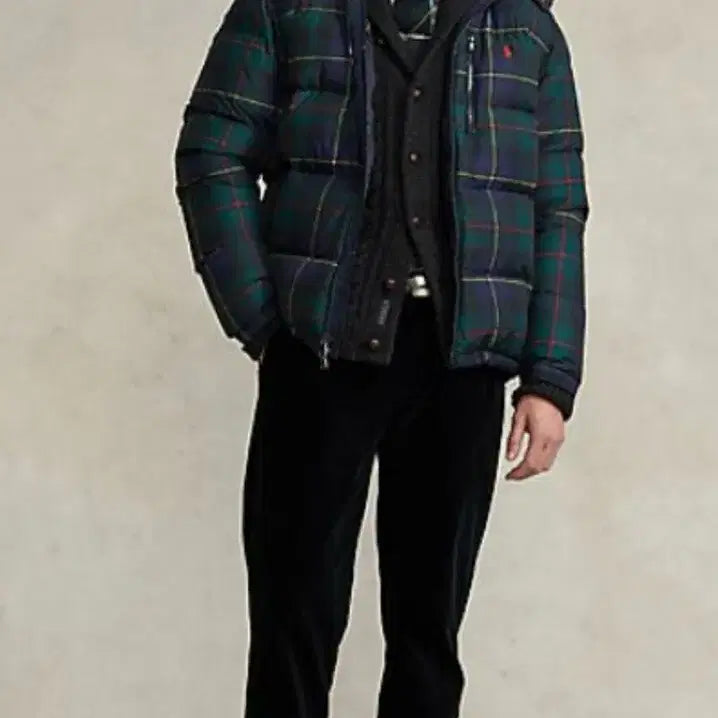 [SOLD OUT] 폴로 랄프로렌 타탄 체크 다운 패딩 m 새상품