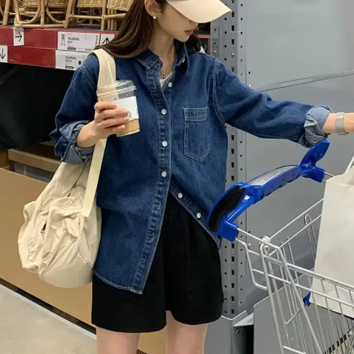 [SOLD OUT] 핀르 데님셔츠(중청)