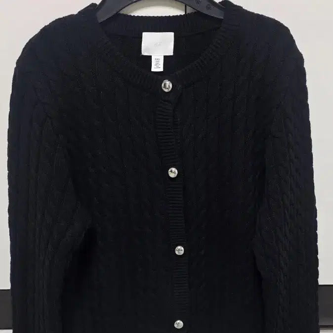 [BUNJANG] H&amp;M Cable Knit Cardigan / H&amp;M 블랙 꽈배기 니트 가디건 새상품