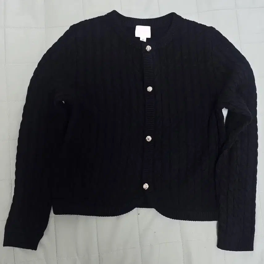 [BUNJANG] H&amp;M Cable Knit Cardigan / H&amp;M 블랙 꽈배기 니트 가디건 새상품