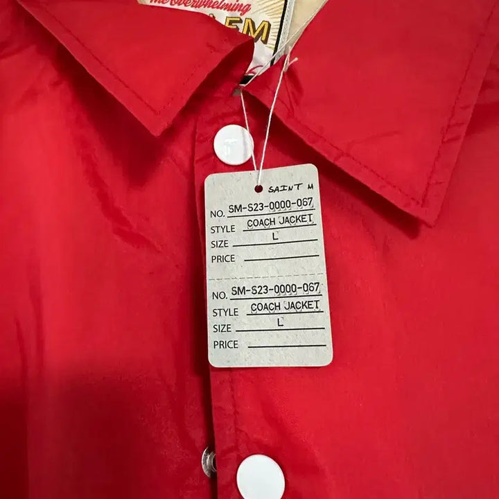[BUNJANG] Saint Michael Red Coach Jacket (Size L) / 세인트미카엘 레드 코치 자켓 (새제품L)