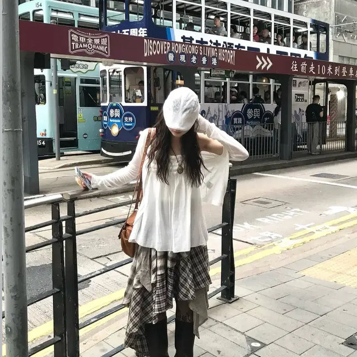 [BUNJANG] Sizzle Sure Layered Check Skirt / 시즐 슈어 레이어드 체크스커트