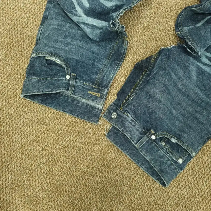 [BUNJANG] Surgery Yoonseul Long Double Jeans Blue / 써저리 윤슬 롱 더블 진 블루