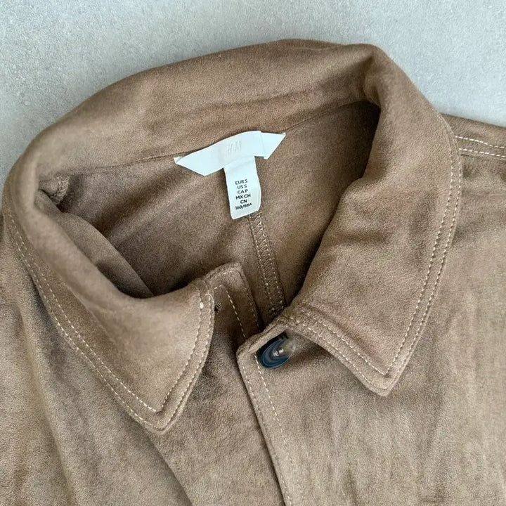 [BUNJANG] H&amp;M Suede Style Brown Shirt Jacket / H&amp;M 스웨이드 스타일 브라운 셔츠 자켓