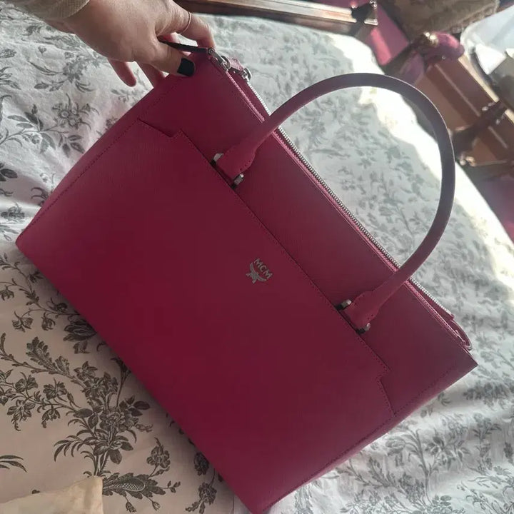 [BUNJANG] MCM Pink Tote Bag / MCM 핑크 토트백 가방