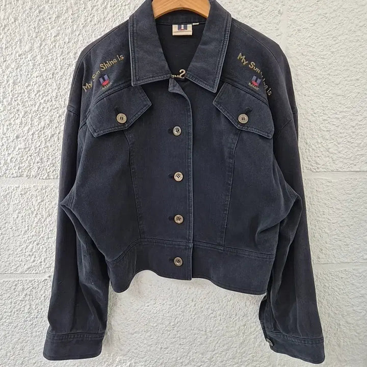 [BUNJANG] Bally Black Denim Crop Jacket / 발리 bally 블랙 데님 크롭 자켓
