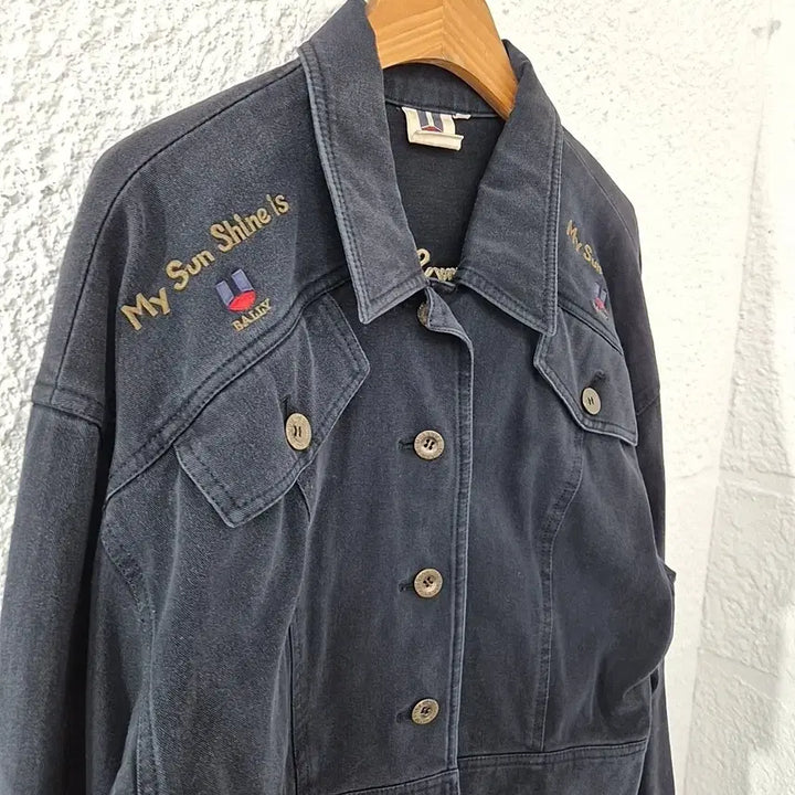 [BUNJANG] Bally Black Denim Crop Jacket / 발리 bally 블랙 데님 크롭 자켓