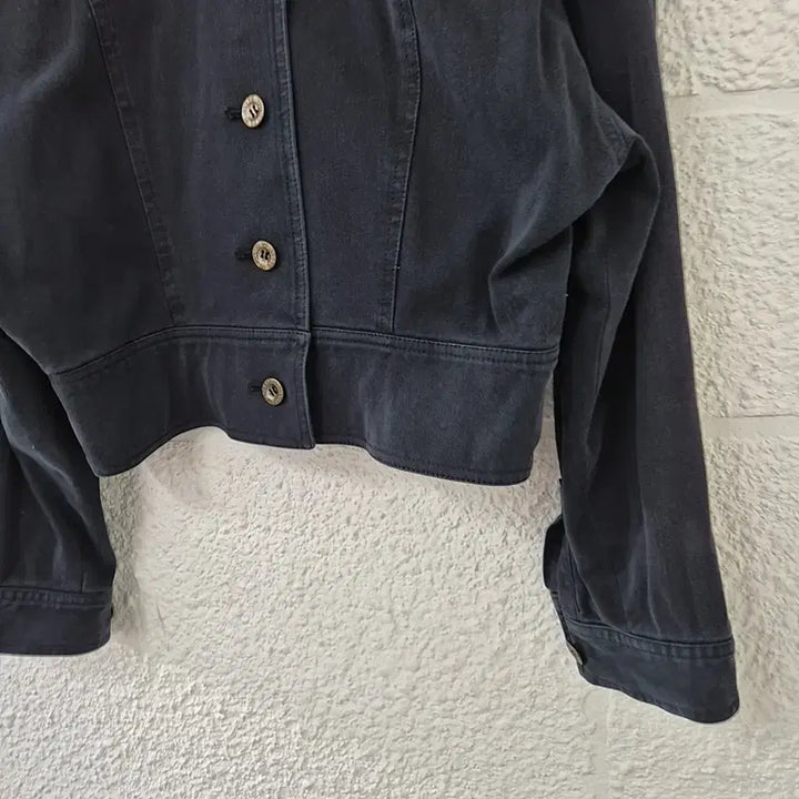 [BUNJANG] Bally Black Denim Crop Jacket / 발리 bally 블랙 데님 크롭 자켓