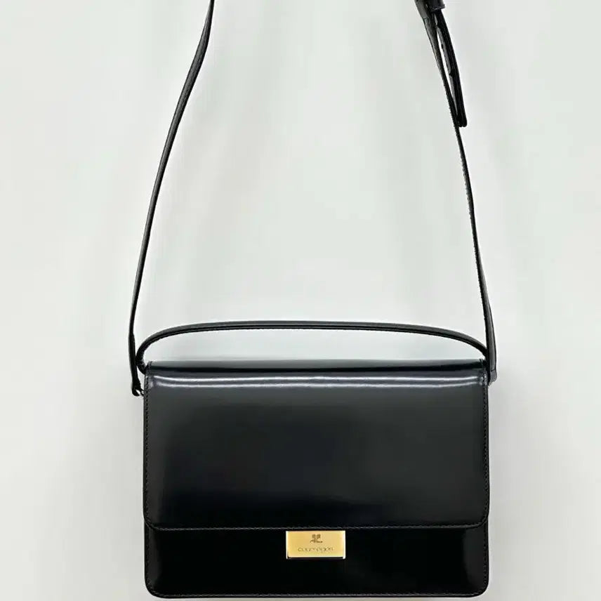 [BUNJANG] Courreges Black Leather Square Handbag / courreges / 꾸레쥬 블랙 스퀘어 핸드백