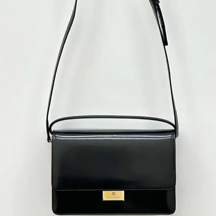 [BUNJANG] Courreges Black Leather Square Handbag / courreges / 꾸레쥬 블랙 스퀘어 핸드백