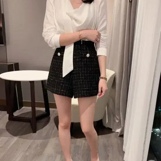 [BUNJANG] Blanc Souhait Blouse Tie White / 블랑수미 블라우스 하객룩 타이 화이트