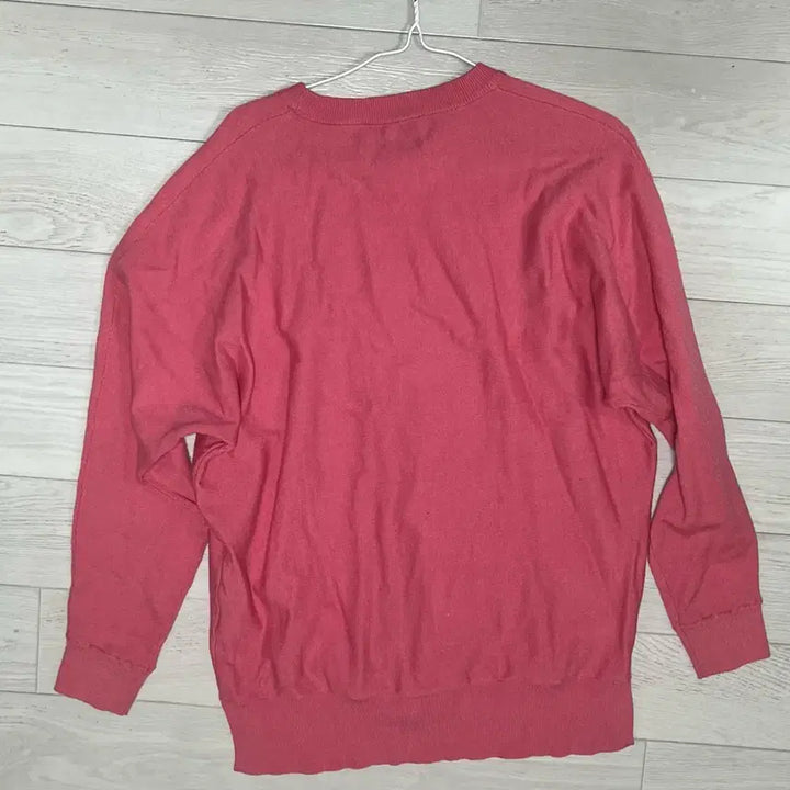 [BUNJANG] Pink Round Neck Knit Sweater / 핑크 라운드넥 니트 (얇은 소재)