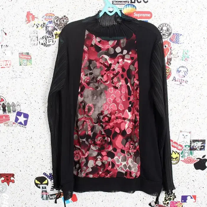 [BUNJANG] Lee Sang Bong Snake Pattern Lace Blouse - Black / 여성55 / 이상봉 스네이크 패턴 레이스블라우스BK 33-35