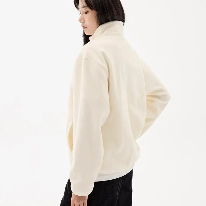 [BUNJANG] Unlimit Basic Fleece Jacket Ivory / 언리미트 베이직 플리스 자켓 후리스 아이보리