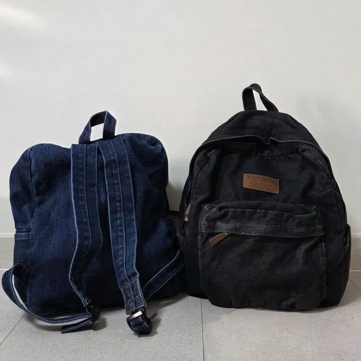 [SOLD OUT] 데일리백 데님가방 청백팩 책가방 진청 블랙데님