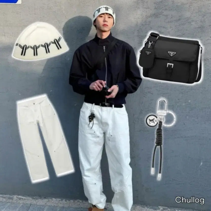 [BUNJANG] Louis Vuitton Black Keyring / 루이비통 키링 블랙