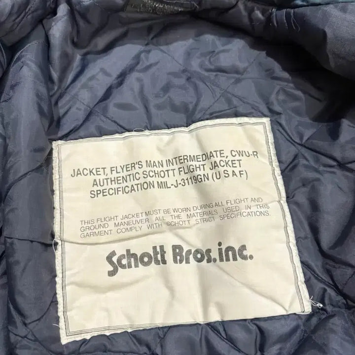 [BUNJANG] Schott CWU-45P/R Flight Jacket / Schott] 오리지널 미드나잇 블루 CWU-45P/R 플라이트 자켓
