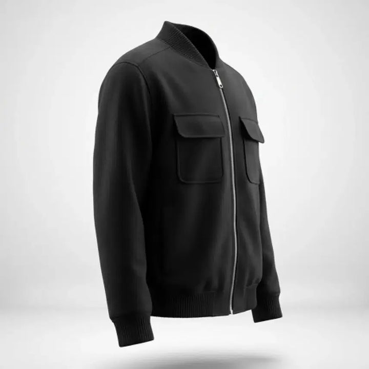 [BUNJANG] Zara Black Zip-Up Stadium Jacket / 남성XL / 자라 블랙 집업 스타디움자켓BK A-18