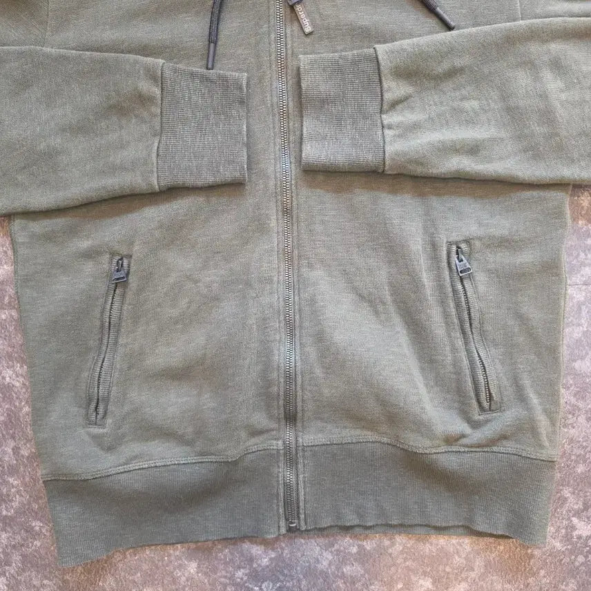 [BUNJANG] Superdry Olive Hooded Zip-up L / 슈퍼드라이 올리브 후드 집업 L