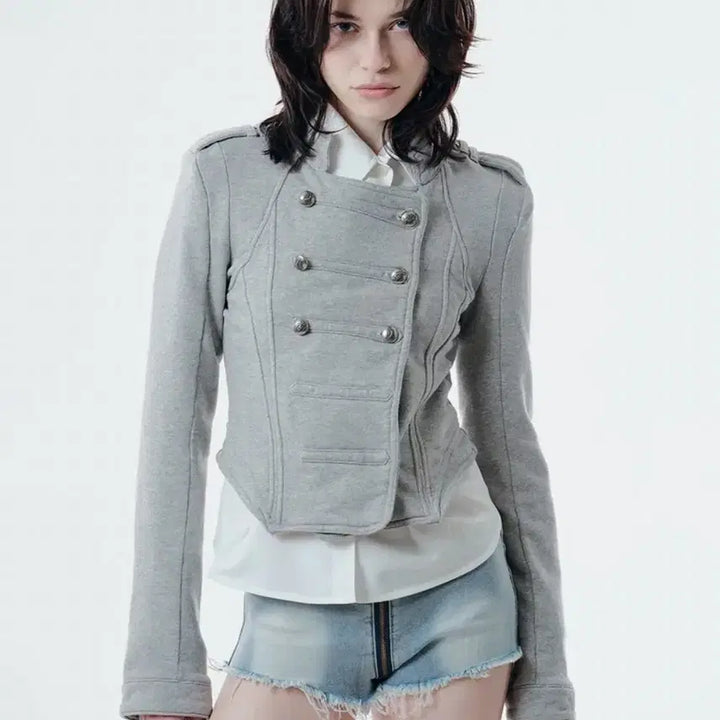 [BUNJANG] 2000 Archive Napoleon Jacket (Melange Grey) / [2000아카이브] NAPOLEON JACKET (MELANGE GREY