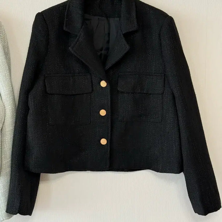 [BUNJANG] Tweed Jacket Black/Mint / 새제품  트위드 자켓 블랙/민트.   프리사이즈