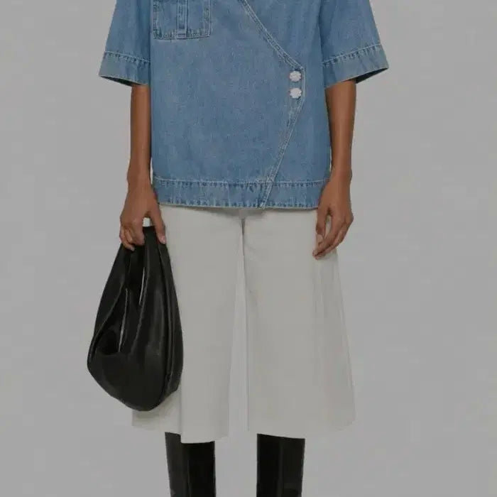 [BUNJANG] GANNI Wrap Denim Jacket / 가니 GANNI 랩 데님 자켓 55