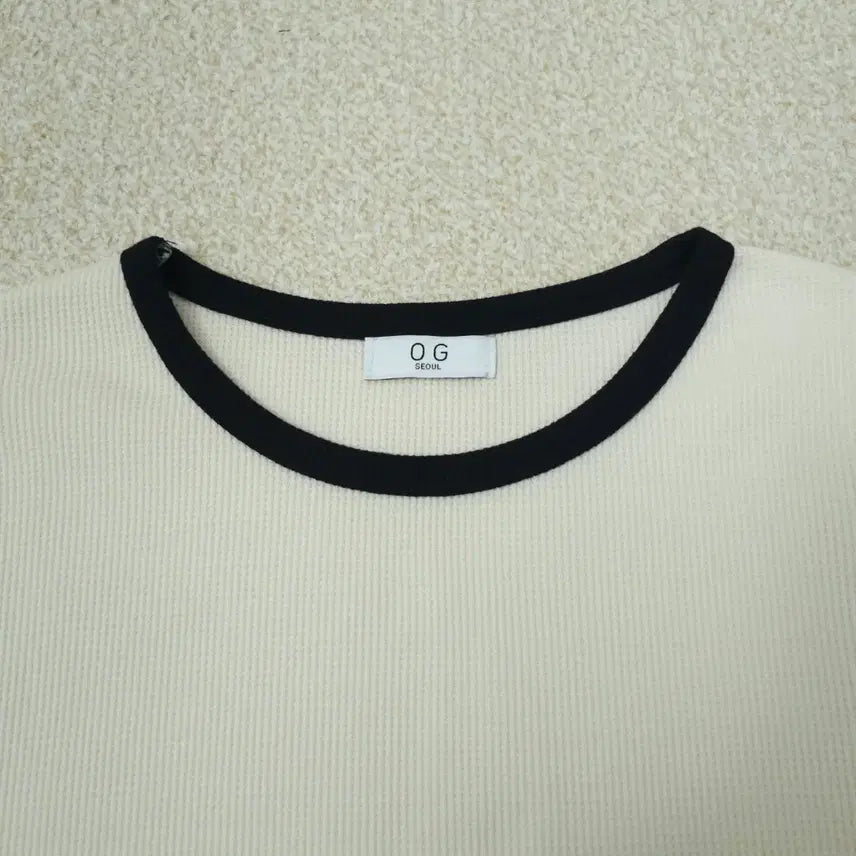[SOLD OUT] (F)OG SEOUL 여성 반팔 티셔츠 와플 링거 W2926