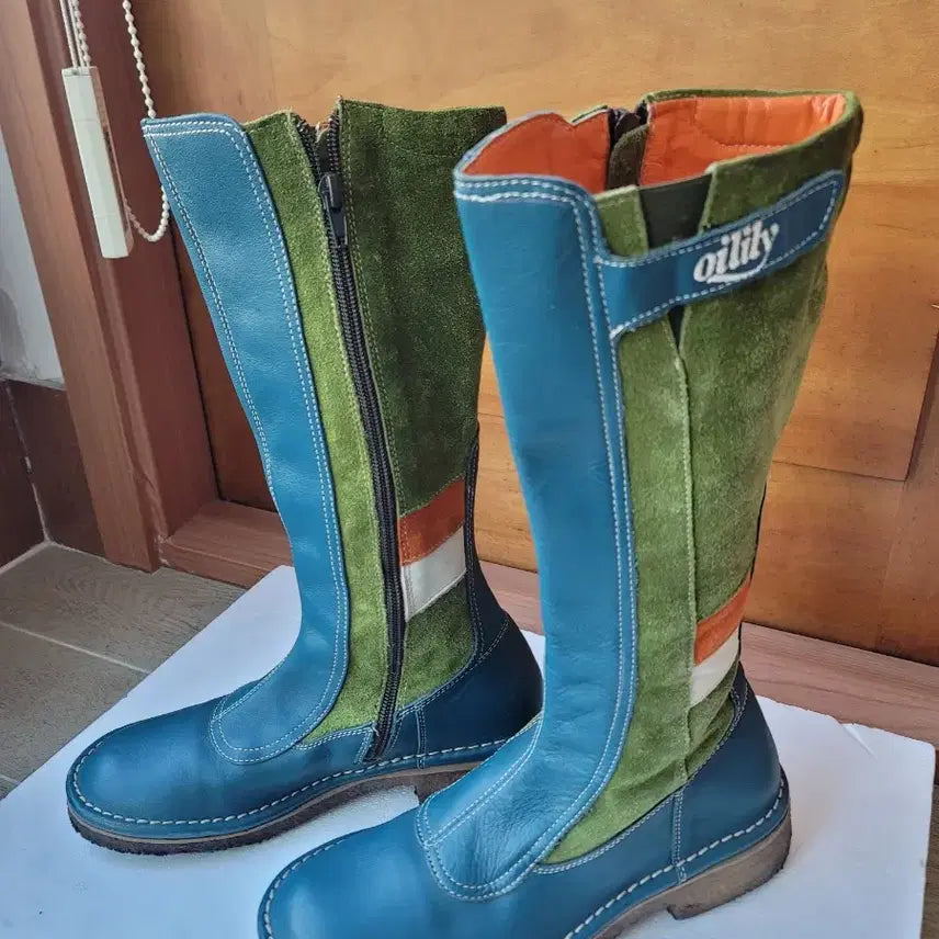 [BUNJANG] OILILY Blue Long Boots / OILILY 오일릴리 블루 롱 부츠