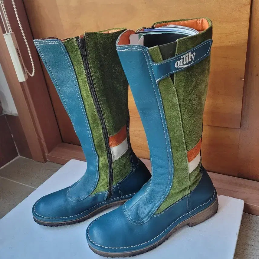 [BUNJANG] OILILY Blue Long Boots / OILILY 오일릴리 블루 롱 부츠