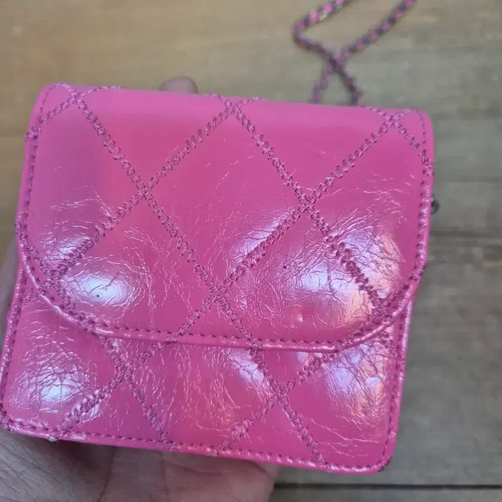 [BUNJANG] Lanvin Pink Quilted Mini Crossbody Bag / 랑방 핑크 퀼팅 미니 크로스백