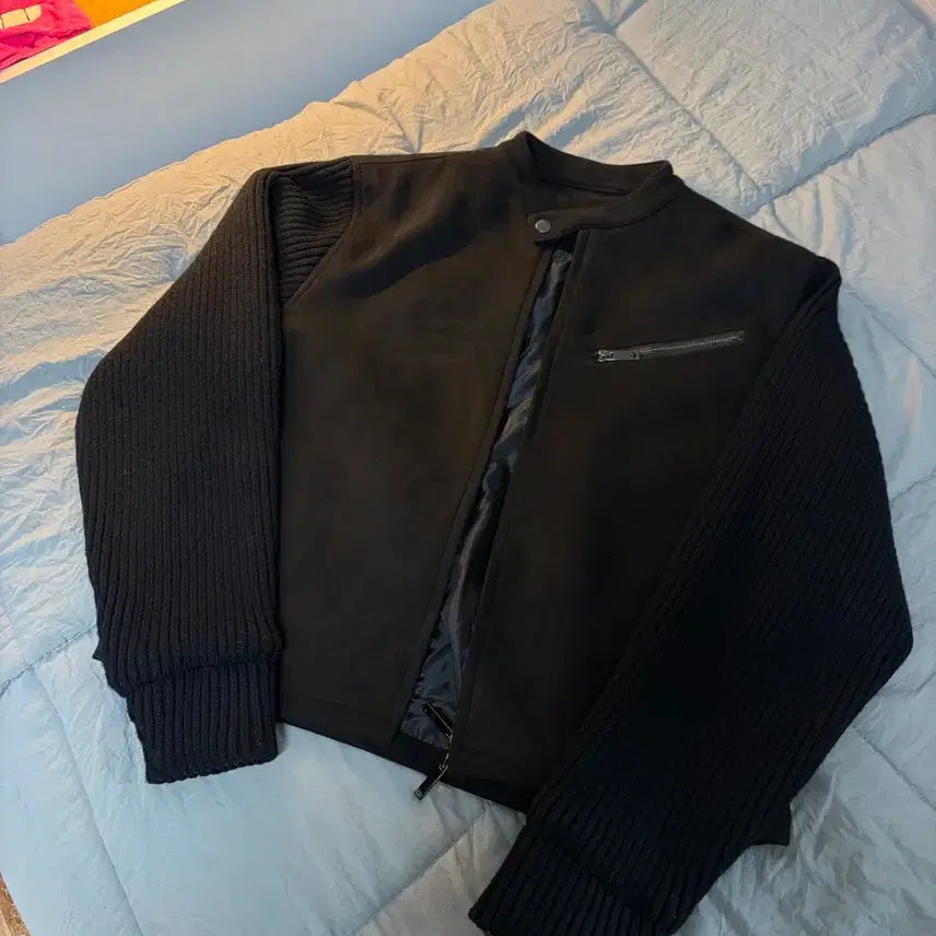 [BUNJANG] KOSIHARU Knit Suede Jacket / 코시하루 니트 스웨이드 자켓 급처