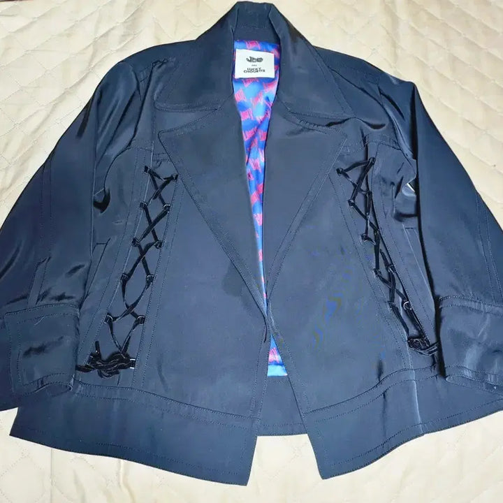 [BUNJANG] Lucky Chouette Black Lace-Up Jacket / 럭키슈에뜨 블랙 레이스업 자켓