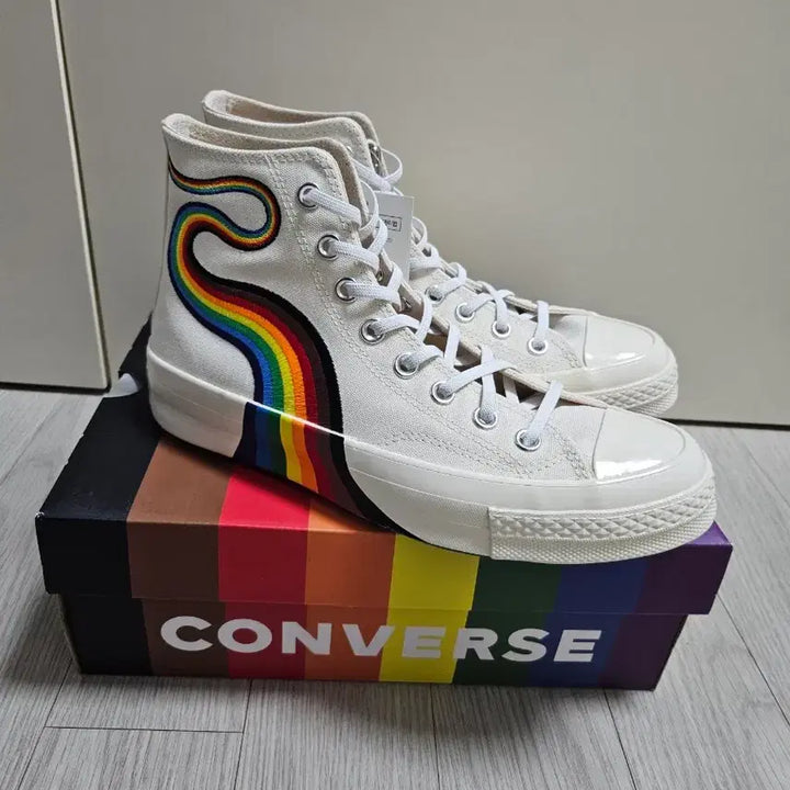 [BUNJANG] Converse Chuck 70 High Egret Multi White Embroidered Pattern Unisex / (완전 새상품) 컨버스 척 70 하이 에그렛 멀티 화이트 자수 패턴 유니