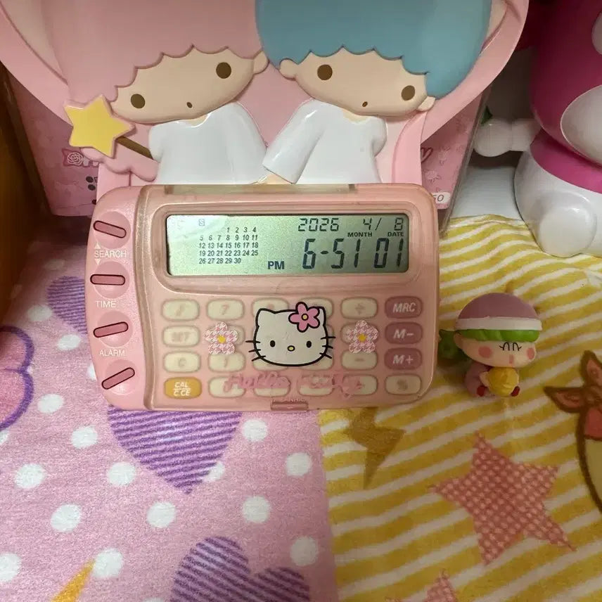 [BUNJANG] Kitty Calculator Calendar Clock / 키티 만년달력 계산기 시계 알람 키티도시락 키티스트랩