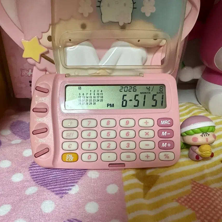 [BUNJANG] Kitty Calculator Calendar Clock / 키티 만년달력 계산기 시계 알람 키티도시락 키티스트랩