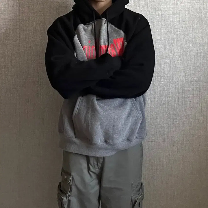 [BUNJANG] Teket Warm Things Colorblock Hoodie / Teket 테켓 Warm Things 배색 후드티