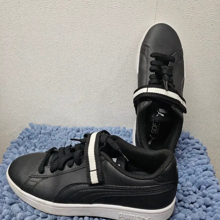 [BUNJANG] Puma Smash v2 Fresh Black Trainers 245 / 푸마 스매시 v2 프레시  블랙 트레이너  245
